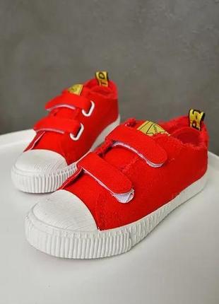 Дитячі червоні кеди на  ліпучках
