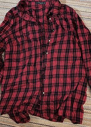 Ніжна на дотик сорочка в клітинку