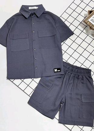 Костюм для мальчика (рубашка + шорты).