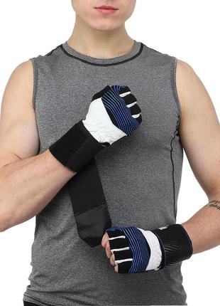 Перчатки для фитнеса и тяжелой атлетики tapout sb168507 m-xl черный-синий3 фото