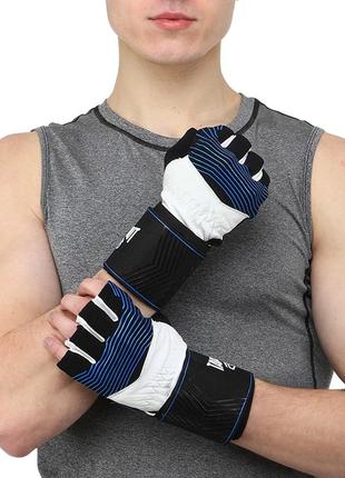 Перчатки для фитнеса и тяжелой атлетики tapout sb168507 m-xl черный-синий5 фото