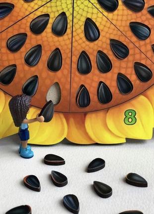 Деревянный пазл-вкладыш "подсолнечник" ubumblebees (псф050) psf050 сортер-счет4 фото