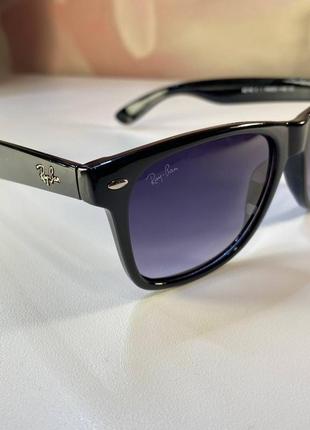 Окуляри сонцезахисні ray-ban чорний глянець2 фото