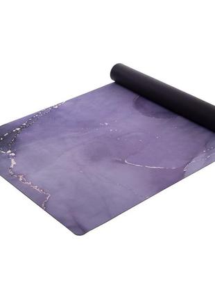 Килимок для йоги замшевий record fi-3391-1 розмір 183x61x0,3 см фіолетовий2 фото