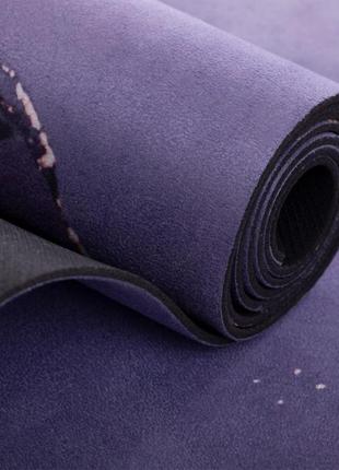 Килимок для йоги замшевий record fi-3391-1 розмір 183x61x0,3 см фіолетовий3 фото