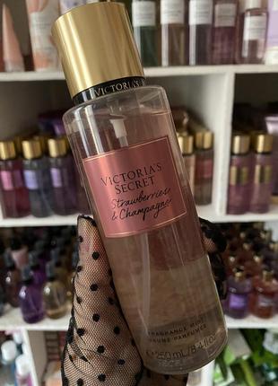 Парфюмированный спрей для тела victoria’s secret strawberry & champagne