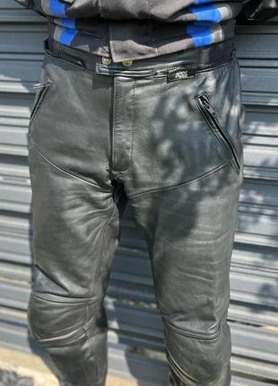 Мужские кожаные мотоштаны mqp bikers choice  демисезонные | размер: 54 (xl) | штаны для езды по городу3 фото