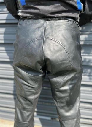 Мужские кожаные мотоштаны mqp bikers choice  демисезонные | размер: 54 (xl) | штаны для езды по городу4 фото