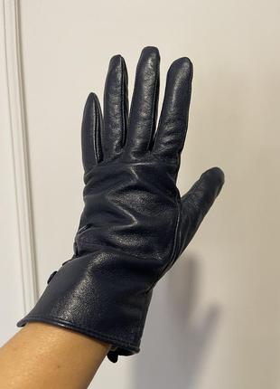 Кожаные утепленые перчатки