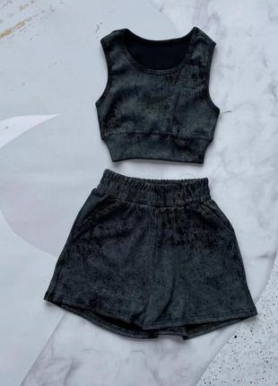 Стильний костюм, 
тканина мустанг рубчик