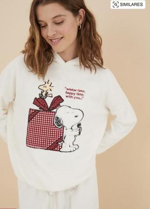 Очень мягкая флисовая пижама snoopy от women secret с капюшоном