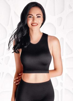 Женский бесшовный топ halter top rib5 фото