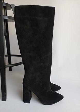 Высокие сапоги на каблуке в любом цвете кожи и замше