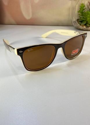 Очки солнцезащитные поляризованные ray-ban  коричневые1 фото