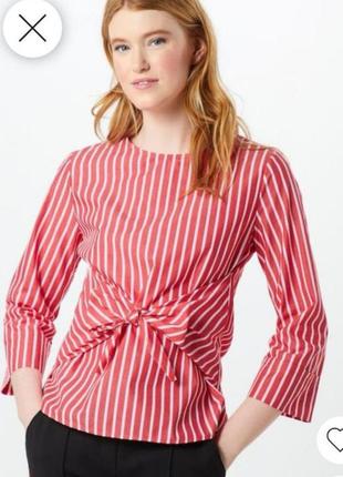 🧸 розпродаж! натуральна червона блузка блуза жіноча у смужку  за 50❤️‍🔥8 фото