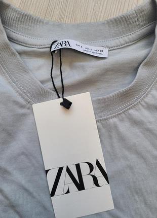 Майка безрукавка футборка без рукавів сіра блакитна zara7 фото