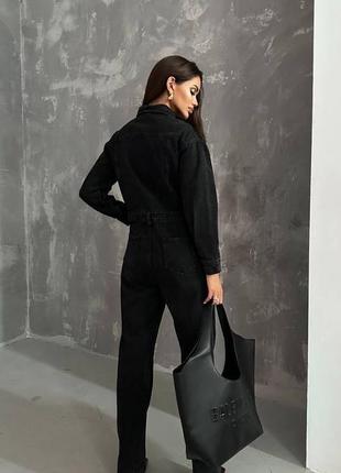 Брендовий джинсовий комбінезон в стилі balenciaga5 фото