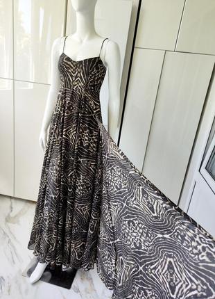 ❤️1+1=3❤️ h&m леопардовое невесомое многослойное платье макси4 фото