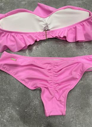 Купальник victoria’s secret розовый с рюшей купальник виктория сикрет2 фото