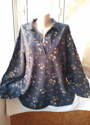 Брендовая вискозная блуза блузка большого размера батал2 фото