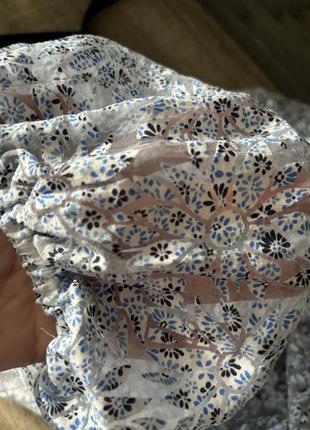 Блузка из органзы в цветочный принт5 фото