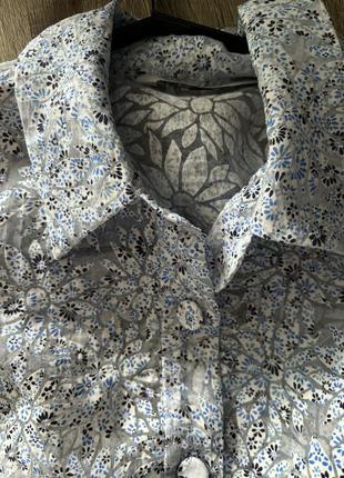 Блузка из органзы в цветочный принт4 фото