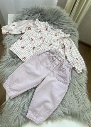 Zara брюки и блузка