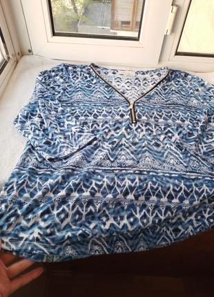 Коттоновая блуза блузка большого размера батал9 фото