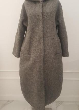 Оригинальное двухстороннее шерстяное пальто