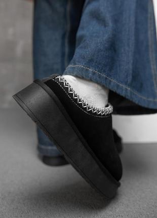 Угги ugg черные женские на замше с мехом внутри 🖤