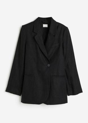 Льняной пиджак блейзер h&m premium