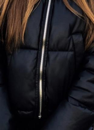 Куртка черная экокожа bershka