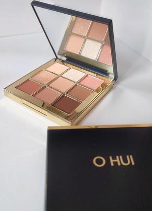 Палетка теней от корейского люкс бренда o hui real color eyeshadow palette (0.6gx 9)