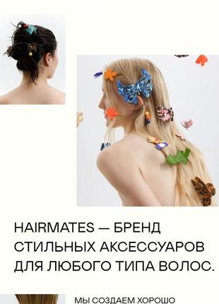 Italy, hairmates original, luxury заколка ручной работы для волос, краб, "винтажная роза", акрил 100%