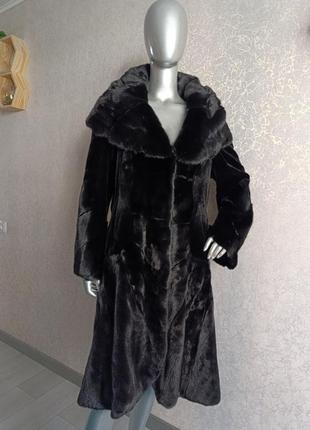 Норковая шуба с капюшоном