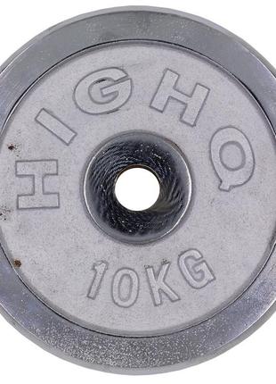 Блины (диски) хромированные highq sport ta-1454-10s 30мм 10кг3 фото