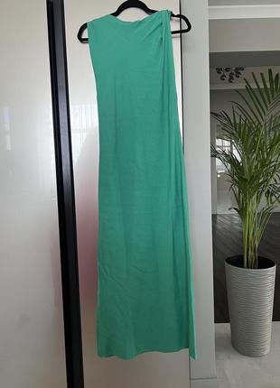 Новое платье из смесовой льняной ткани со сборками размер м8 фото