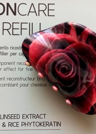 Italy, hairmates original, luxury заколка ручной работы для волос, краб, "винтажная роза", акрил 100%, зажим, selective professional