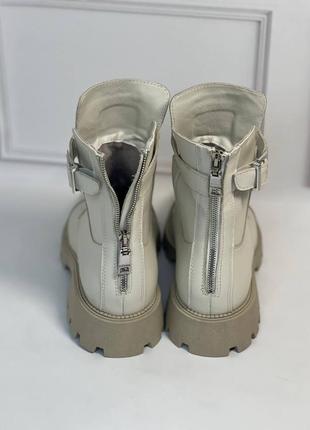 Женские кожаные ботинки бежевые натуральная кожа замша осень зима по заказу 36-44р все цве...