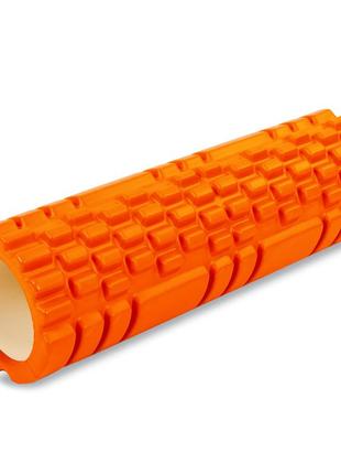 Роллер для йоги и пилатеса (мфр ролл) zelart grid combi roller fi-6675 45см цвета в ассортименте