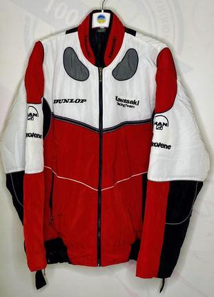 Винтажная куртка команды kawasaki racing team moto grand prix