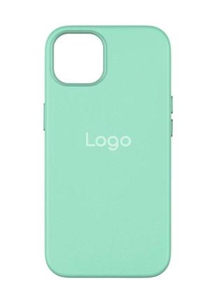 Чохол leather case with magsafe для iphone 13 колір ice sea blue