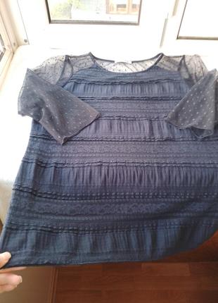 Вискозная гипюровая блуза блузка8 фото