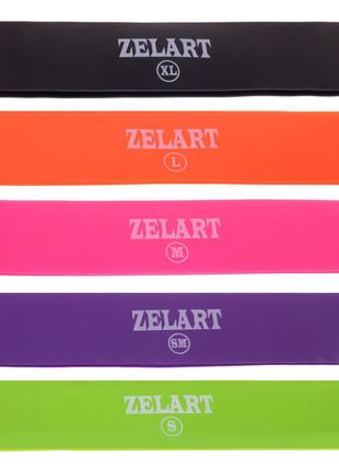 Резинки для фитнеса набор loop bands zelart fi-6886 5шт цвета в ассортименте1 фото