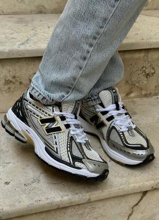 Брендовые женские кроссовки new balance 1906r white gold * sd