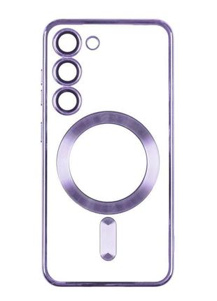 Чохол tpu metallic full camera with magsafe для samsung galaxy s21 plus (g996) колір purple
