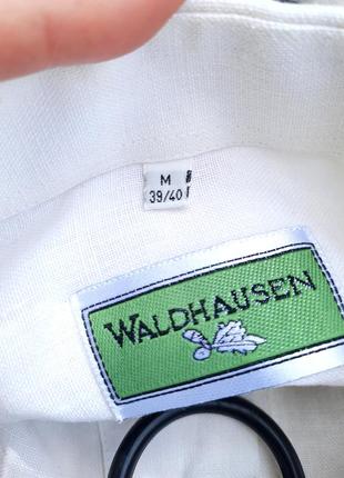 Винтажная австрийская рубашка с вышивкой в этно стиле льняная2 фото