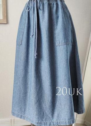 Деним женская юбка юбка миди большой размер