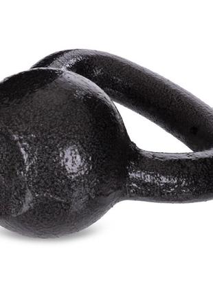 Гиря чугунная окрашенная zelart ta-1815-4p вес 4кг черный3 фото