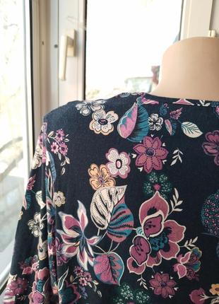Вискозная трикотажная блуза блузка лонгслив большого размера8 фото
